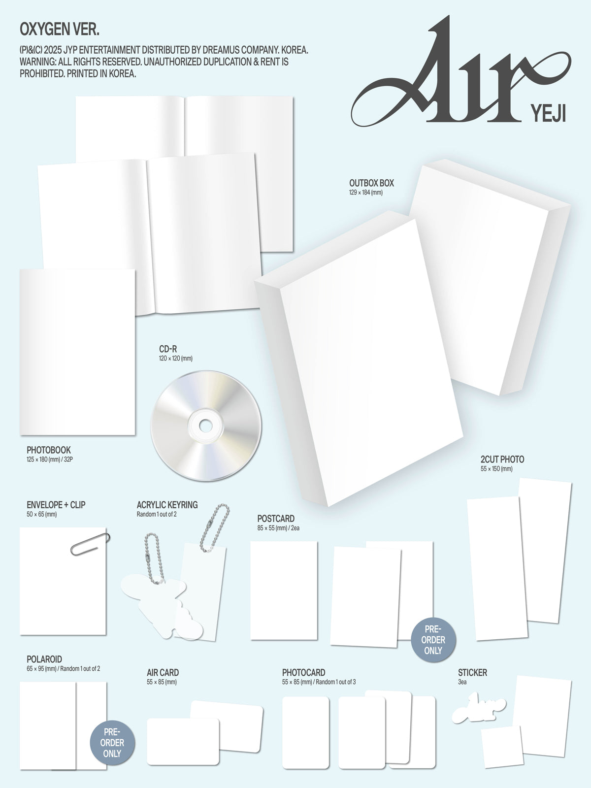 [PRE-ORDER BENEFIT] YEJI First Solo Album Air (Oxygen Pack Ver.)