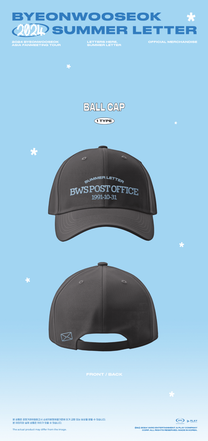 [PRE-ORDER] BYEON WOO SEOK FANMEETING TOUR SUMMER LETTER OFFICIAL MD BALL CAP