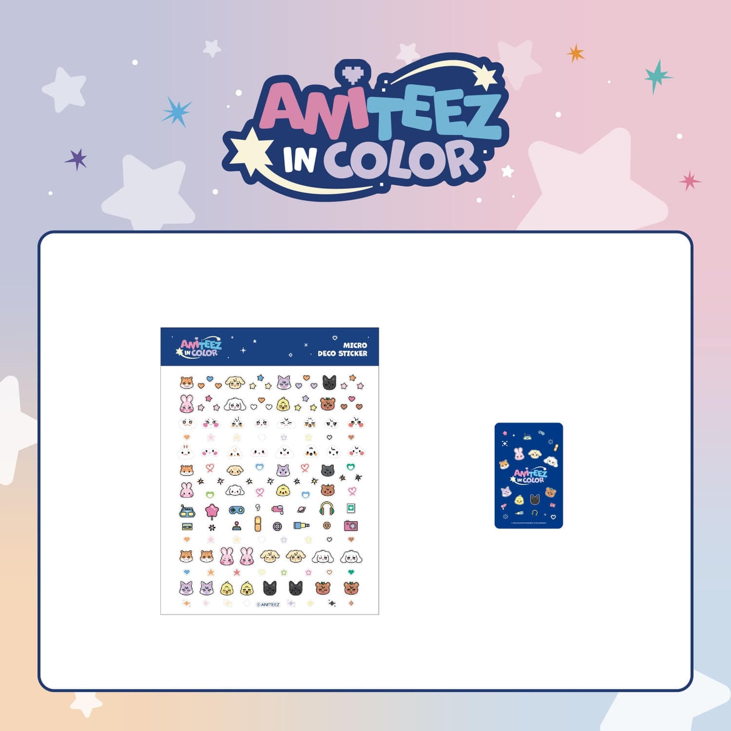 [PRE-ORDER EVENT] ATEEZ X ANITEEZ POP-UP STORE [ANITEEZ IN COLOR] OFFICIAL MD MICRO DECO STICKER