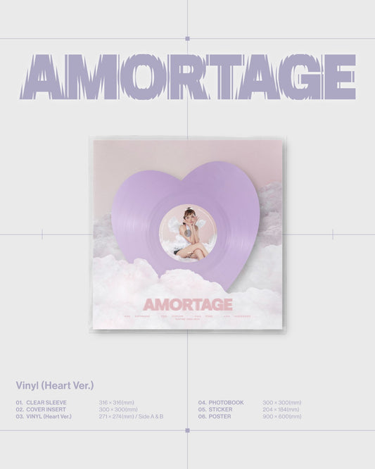 [PRE-ORDER] JISOO MINI ALBUM AMORTAGE Vinyl (Heart ver.)