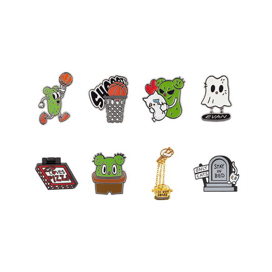 [PRE-ORDER] ENHYPEN OFFICIAL MD EVAN'S CACTUS AND CAT BADGE COLLECTION by HEESEUNG