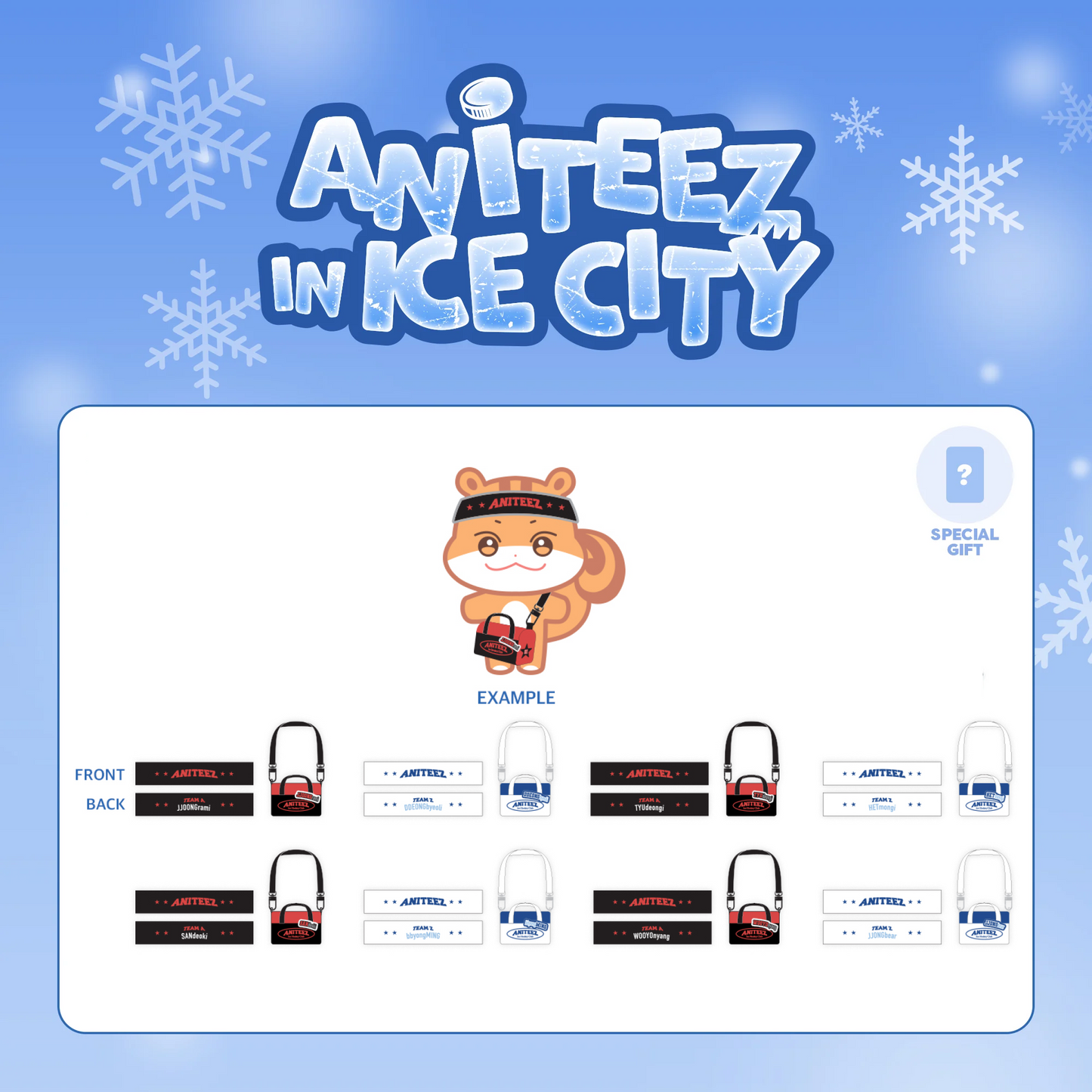 ATEEZ X ANITEEZ POP-UP 'ANITEEZ IN ICE CITY' OFFICIAL MD HOCKEY CLUB MASCOT SET