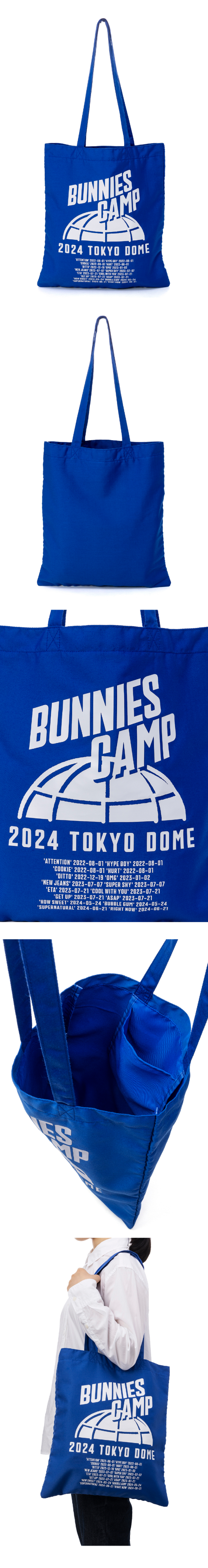 [PRE-ORDER] NewJeans BUNNIES CAMP 2024 TOKYO DOME OFFICIAL MD TOTE BAG (BLUE)