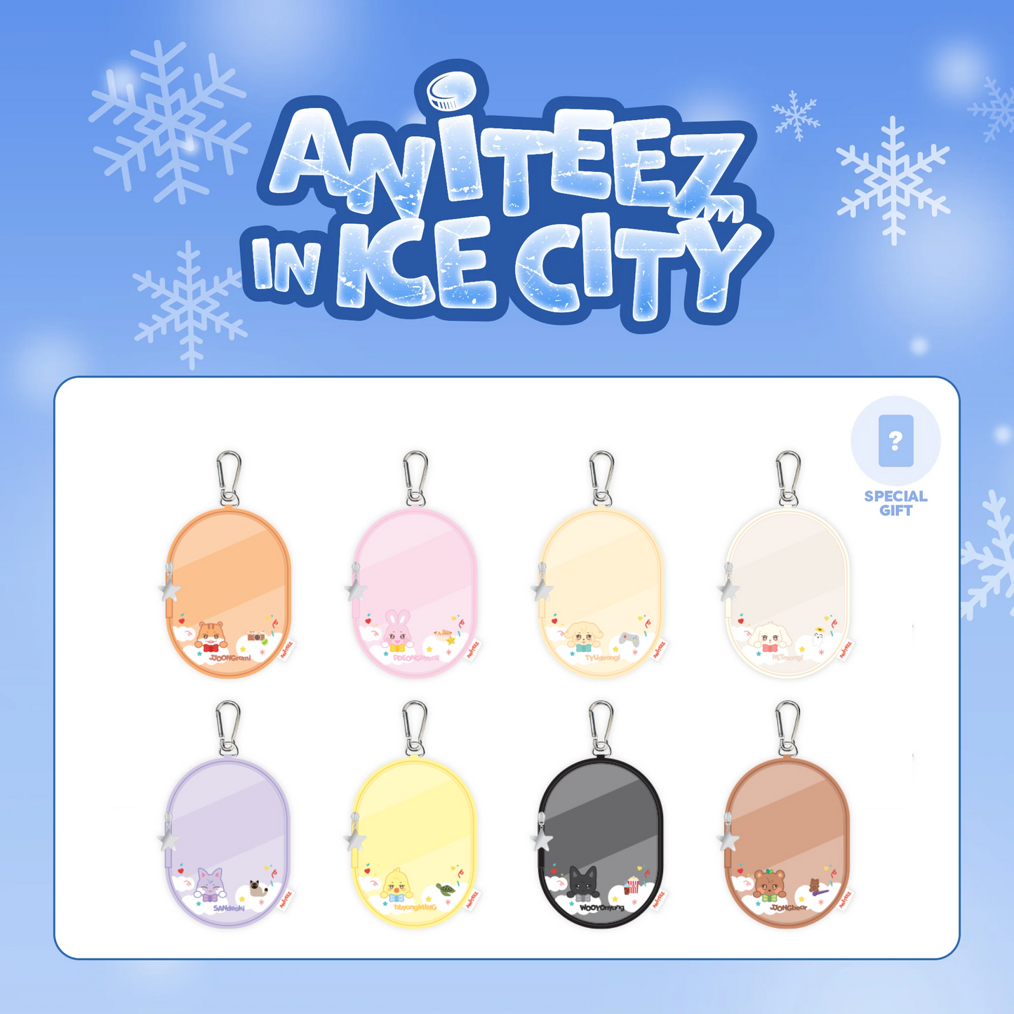 ATEEZ X ANITEEZ POP-UP 'ANITEEZ IN ICE CITY' OFFICIAL MD PVC POUCH KR Ver.