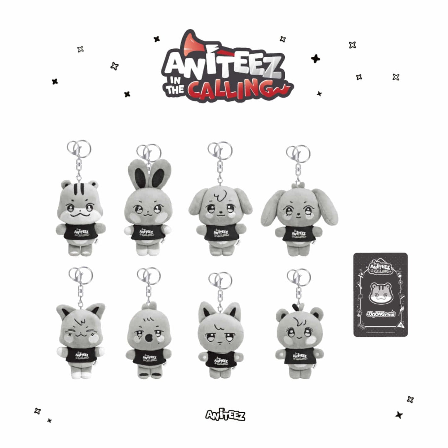 [PRE-ORDER] ATEEZ X ANITEEZ IN THE CALLING OFFICIAL MD THE CALLING ANITEEZ PLUSH KEYRING
