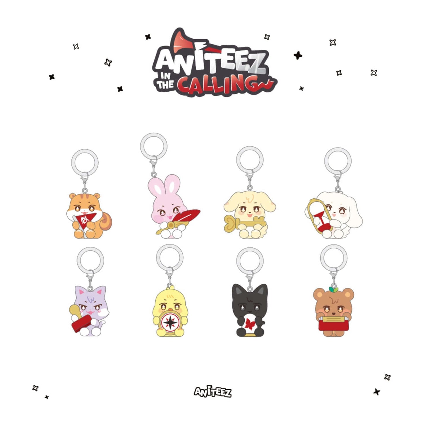 [PRE-ORDER] ATEEZ X ANITEEZ IN THE CALLING OFFICIAL MD RANDOM MARKING MASCOT CHARM