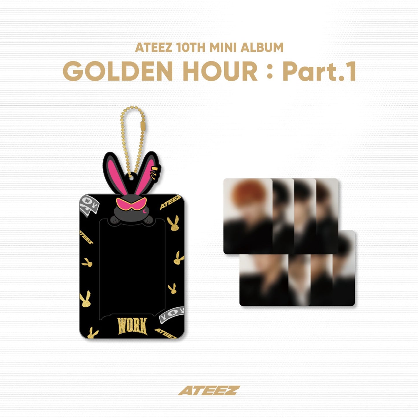 ATEEZ GOLDEN HOUR: Part.1 OFFICIAL MD PHOTO CARD HOLDER SET