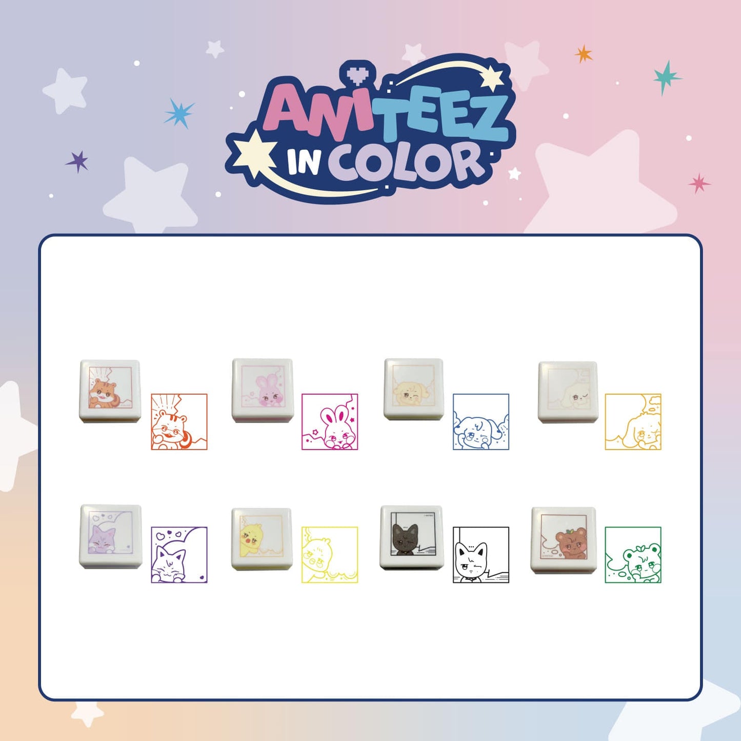 [PRE-ORDER EVENT] ATEEZ X ANITEEZ POP-UP STORE [ANITEEZ IN COLOR] OFFICIAL MD SPEECH BUBBLE STAMP