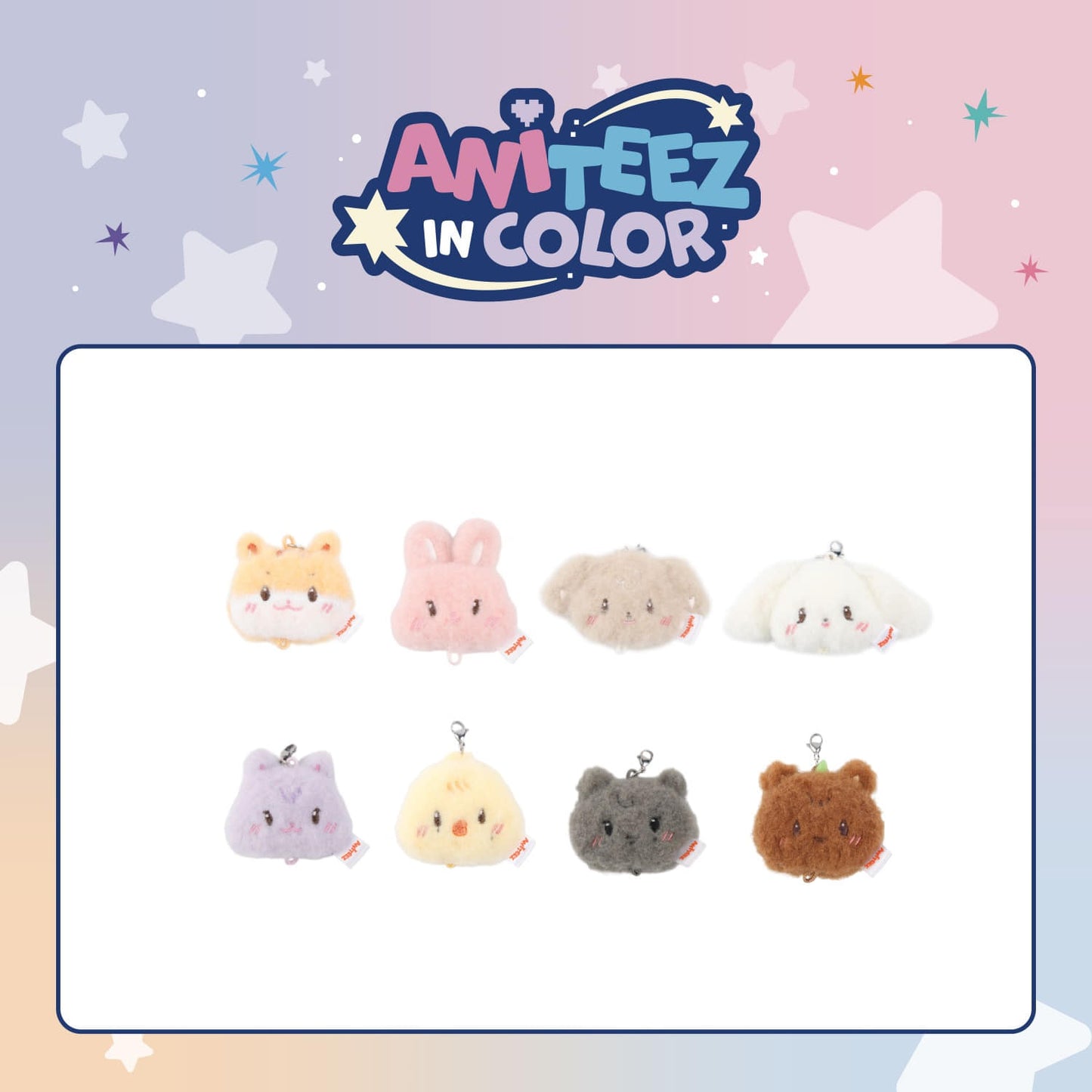 [PRE-ORDER EVENT] ATEEZ X ANITEEZ POP-UP STORE [ANITEEZ IN COLOR] OFFICIAL MD LINKABLE FACE KEYRING (RANDOM)