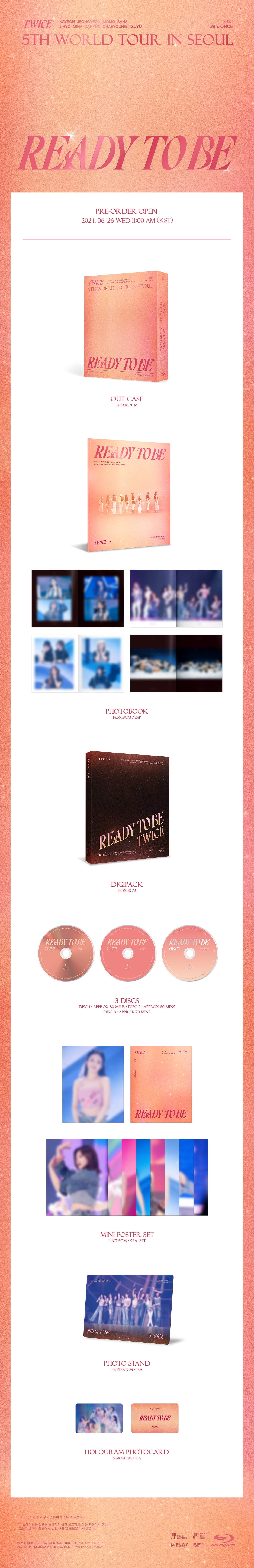 [PRE-ORDER BENEFIT] TWICE 5TH WORLD TOUR [READY TO BE] IN SEOUL BLU-RAY