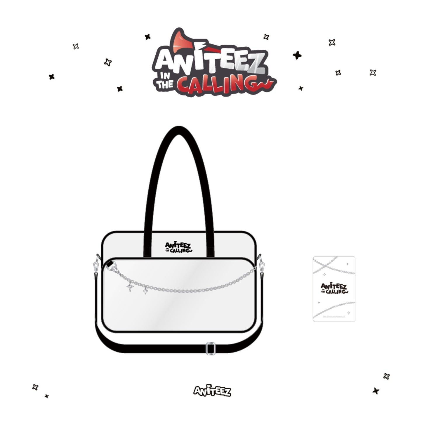 [FAST DELIVERY] ATEEZ X ANITEEZ IN THE CALLING OFFICIAL MD PVC POCKET SHOULDER BAG