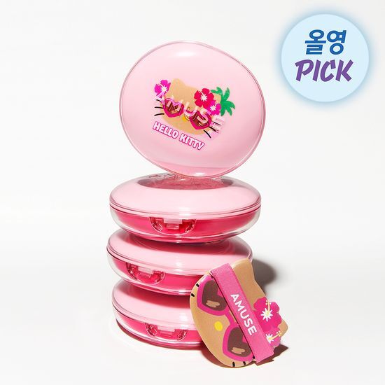 AMUSE X TANNING HELLO KITTY DEW POWER VEGAN CUSHION FOUNDATION