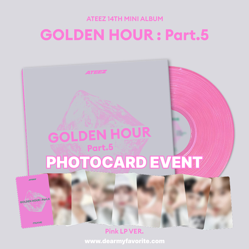 [PRE-ORDER BENEFIT] ATEEZ 14TH MINI ALBUM GOLDEN HOUR : Part.5 (Pink LP ver.)