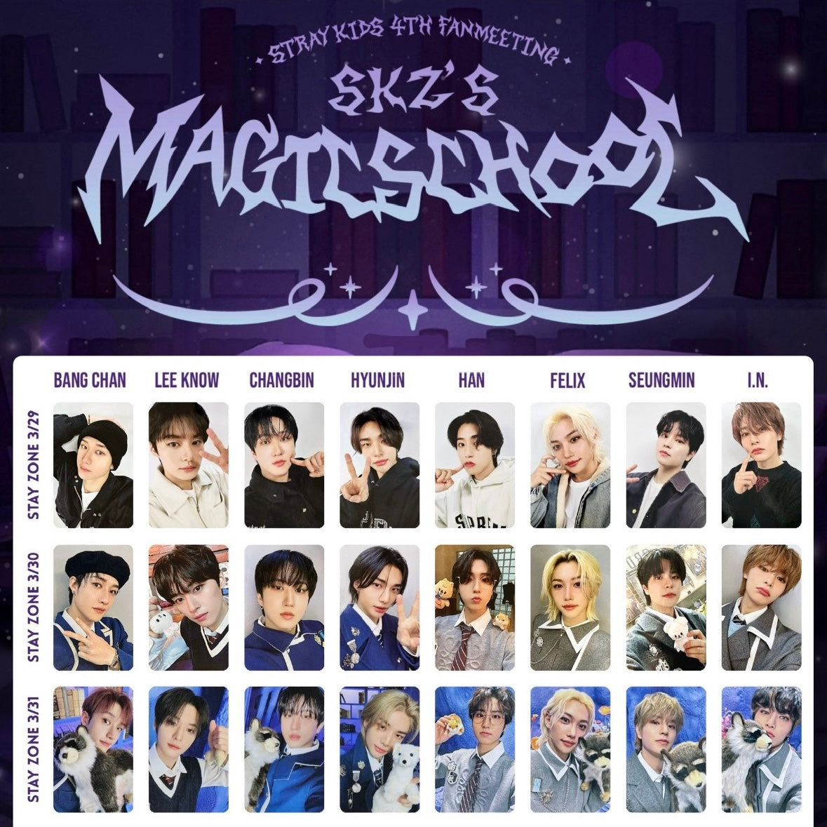 ON HAND] Stray Kids Magic School Fanmeeting STAY ZONE Photocard 
