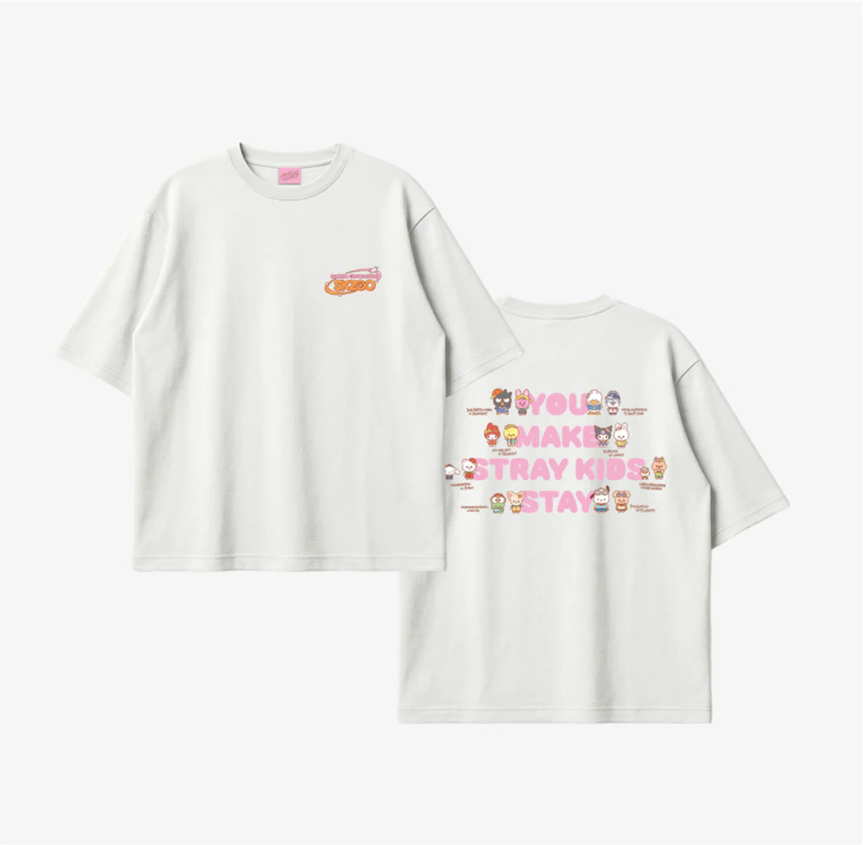 [PRE-ORDER EVENT] Stray Kids SKZOO X SANRIO CHARACTERS OFFICIAL MD T-SHIRT
