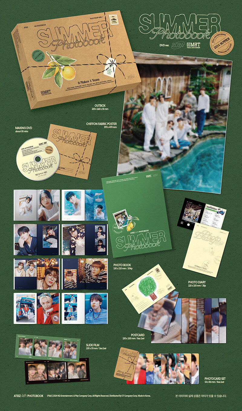 [PRE-ORDER BENEFIT] ATEEZ 2024 SUMMER PHOTOBOOK DVD & PLAYCODE