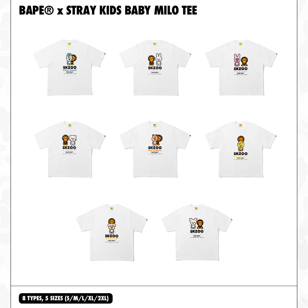 [PRE-ORDER] STRAY KIDS x A BATHING APE® BAPE OFFICIAL BABY MILO TEE