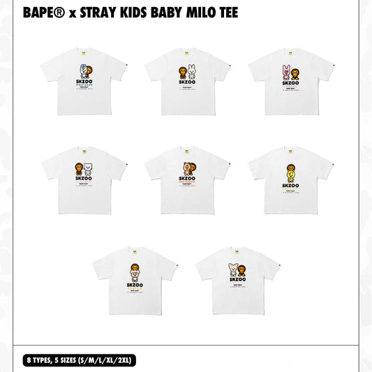 [PRE-ORDER] STRAY KIDS x A BATHING APE® BAPE OFFICIAL BABY MILO TEE
