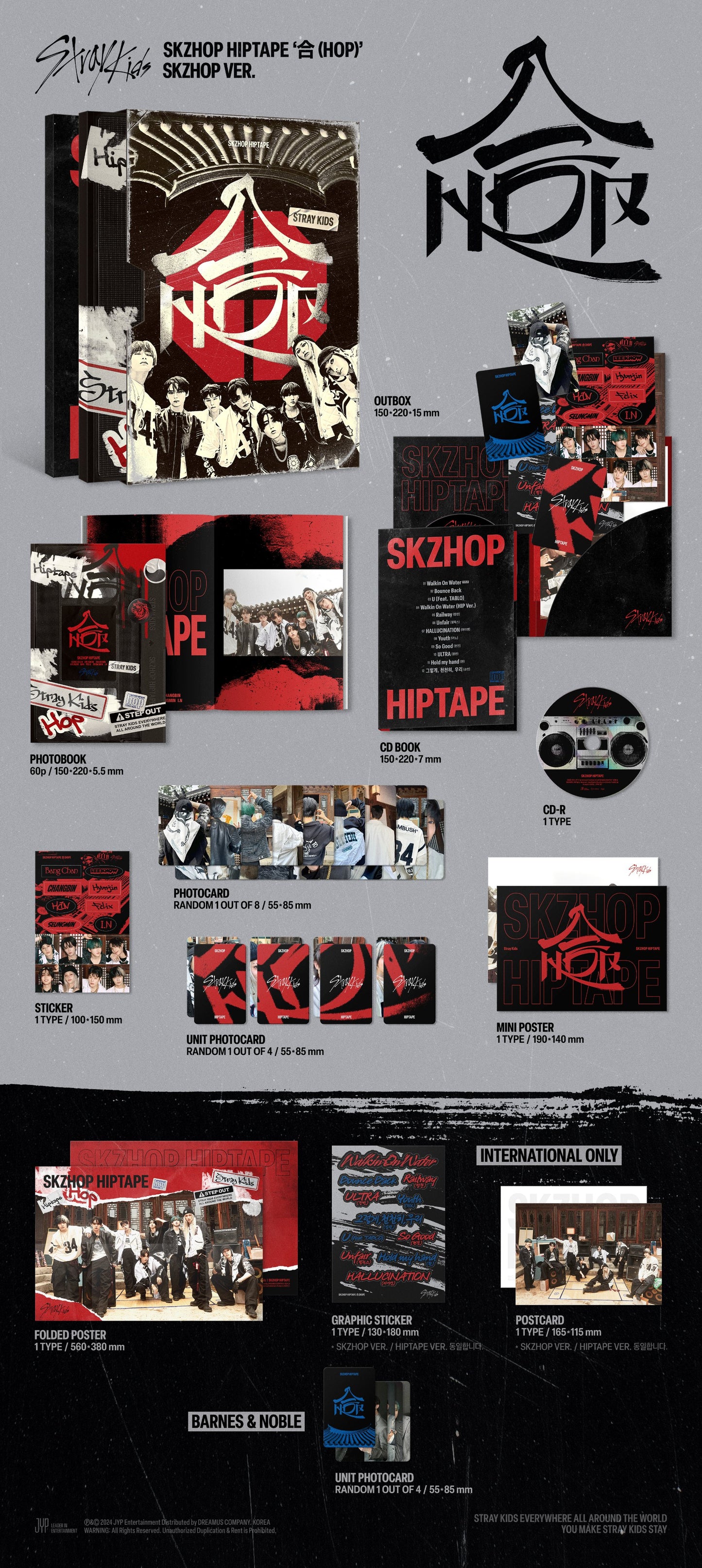 [PRE-ORDER] Stray Kids SKZHOP HIPTAPE 合 HOP SKZHOP ver. Standard Album (Barnes & Noble Exclusive)