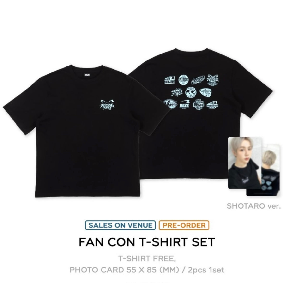 RIIZE FAN CONCERT RIIZING DAY OFFICIAL MD FAN CON T-SHIRT SET