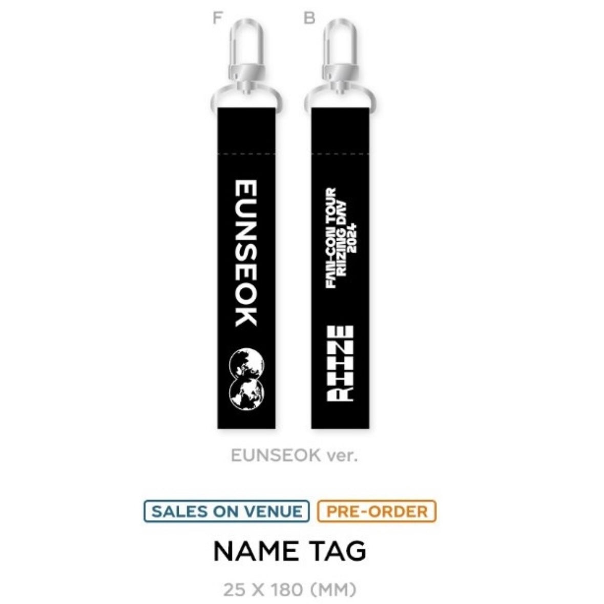 RIIZE FAN CONCERT RIIZING DAY OFFICIAL MD NAME TAG