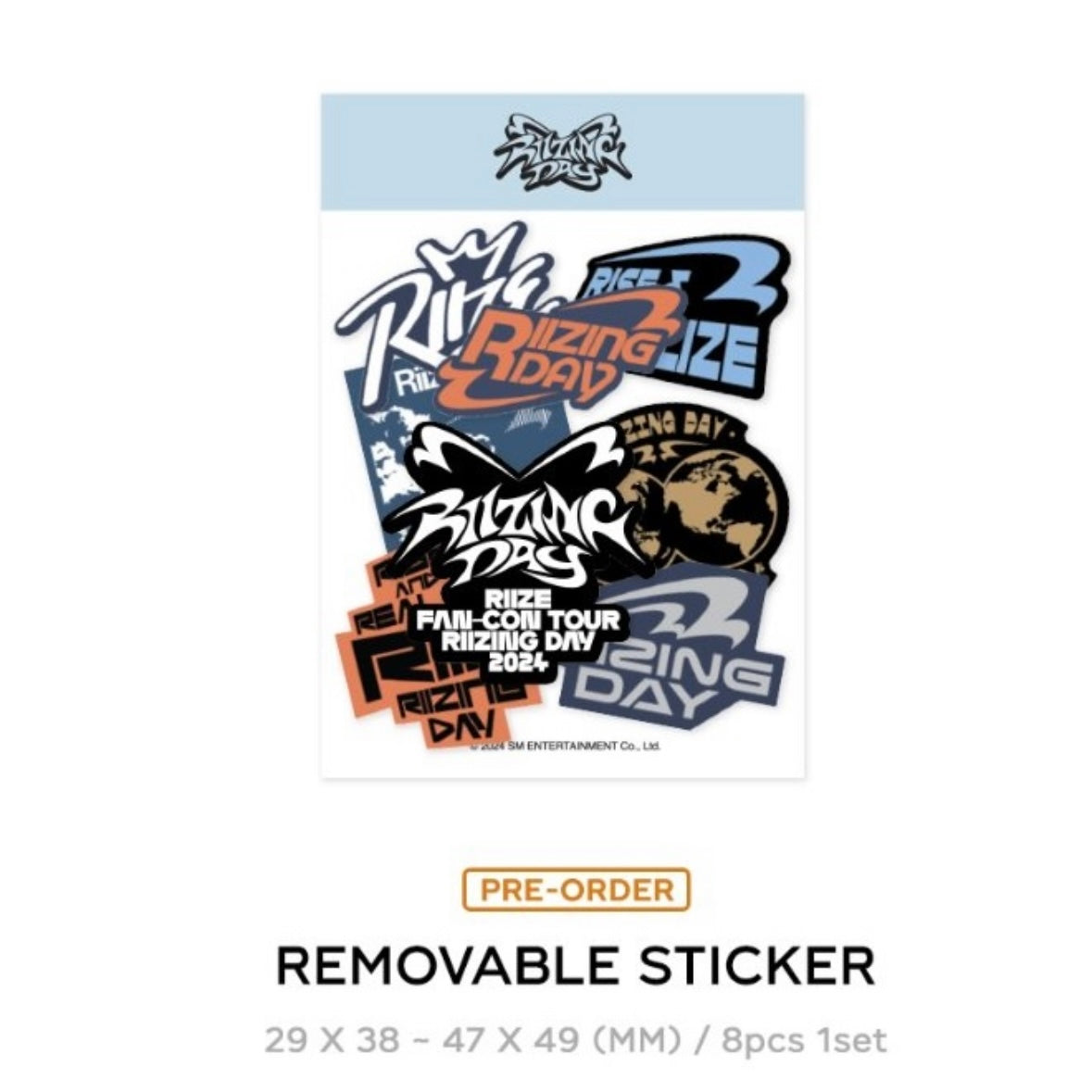 RIIZE FAN CONCERT RIIZING DAY OFFICIAL MD REMOVABLE STICKER