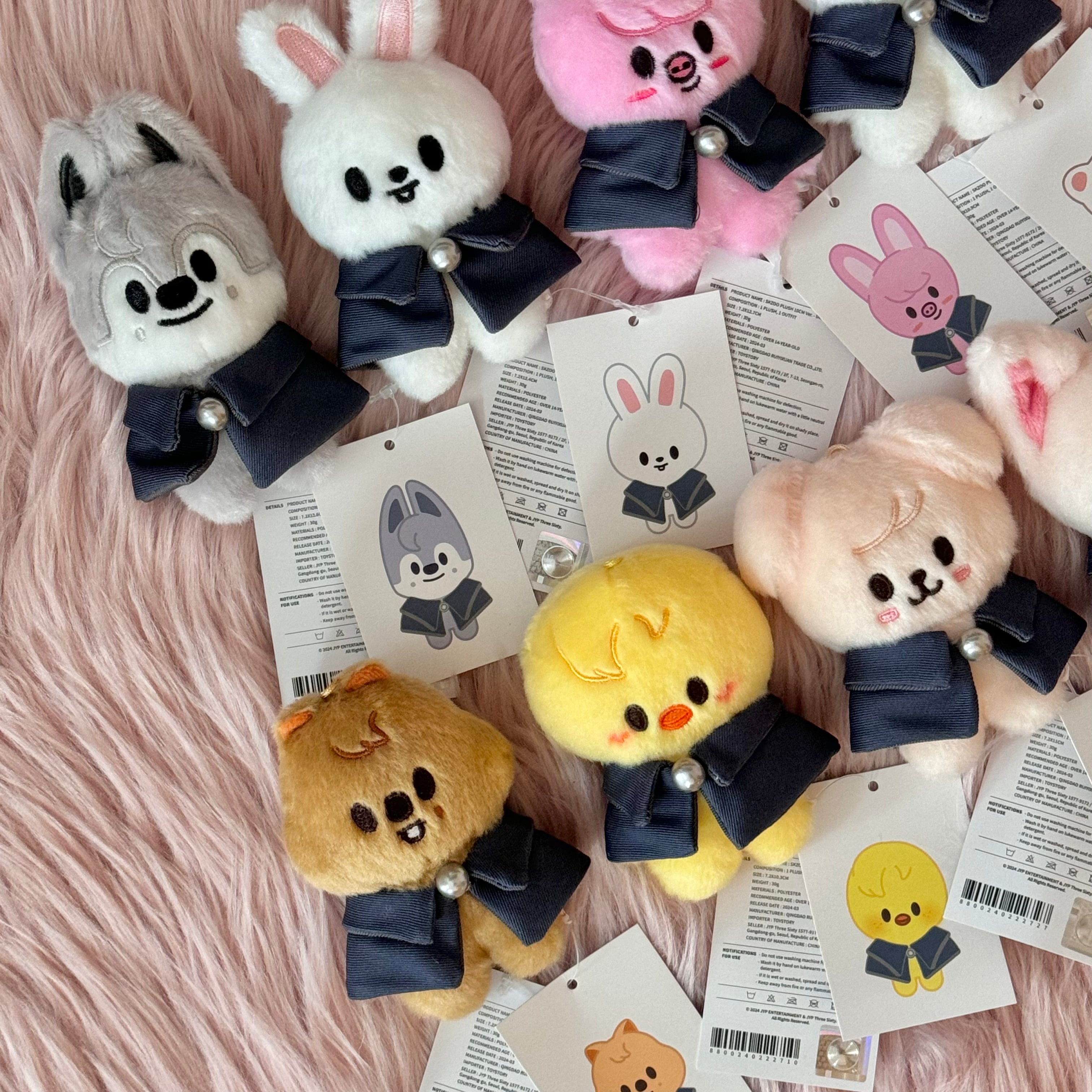 Porte-clés Peluche Stray Kids SKZoo - Environ 10cm - Parfait Pour Fans - Cadeau Fan