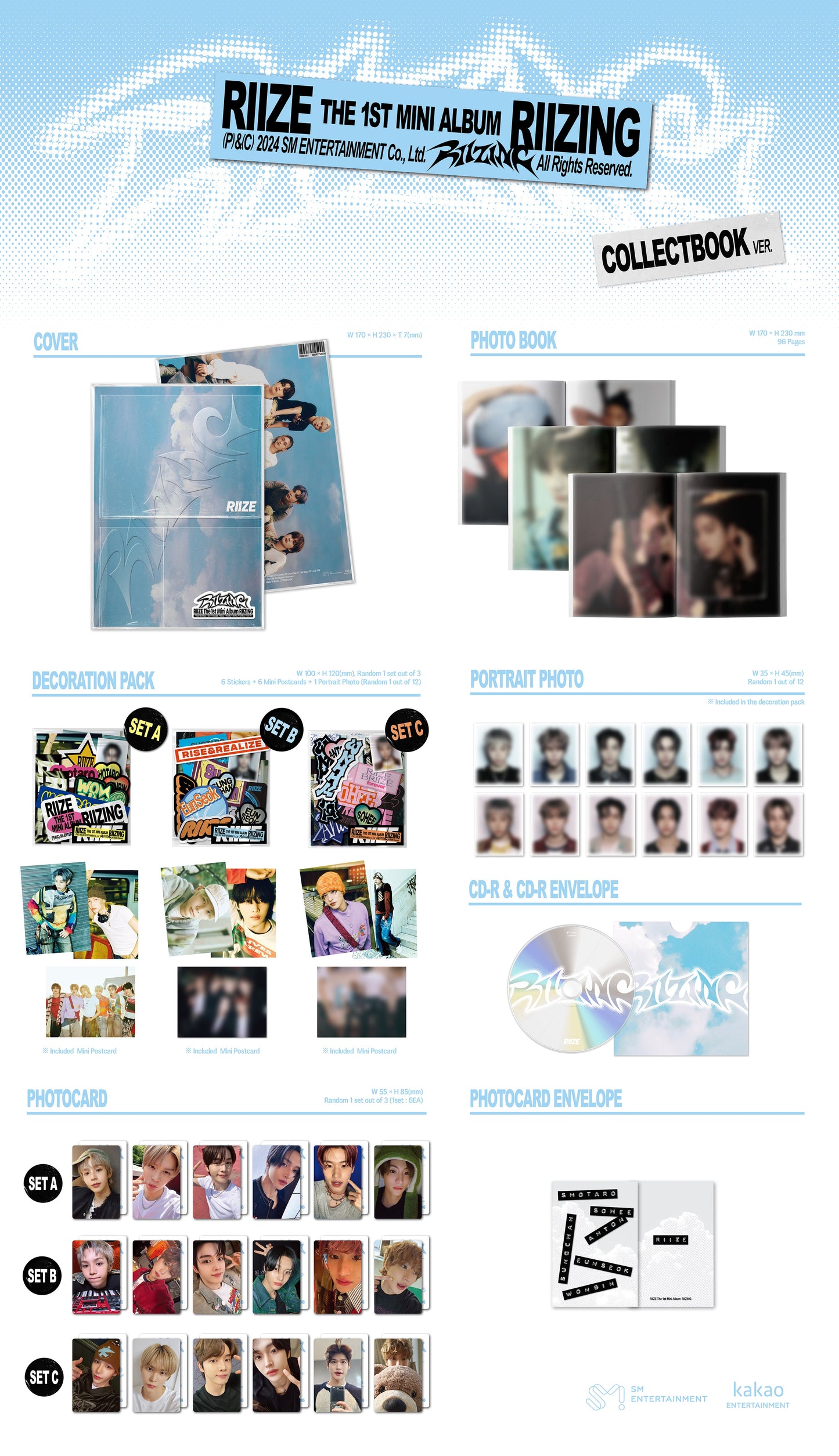 [POB] RIIZE 1ST MINI ALBUM RIIZING (Collect Book Ver.)