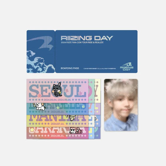 [PRE-ORDER] RIIZE 2024 FAN CON ‘RIIZING DAY FINALE’ OFFICIAL MD BOARDING PASS SET (RANDOM)