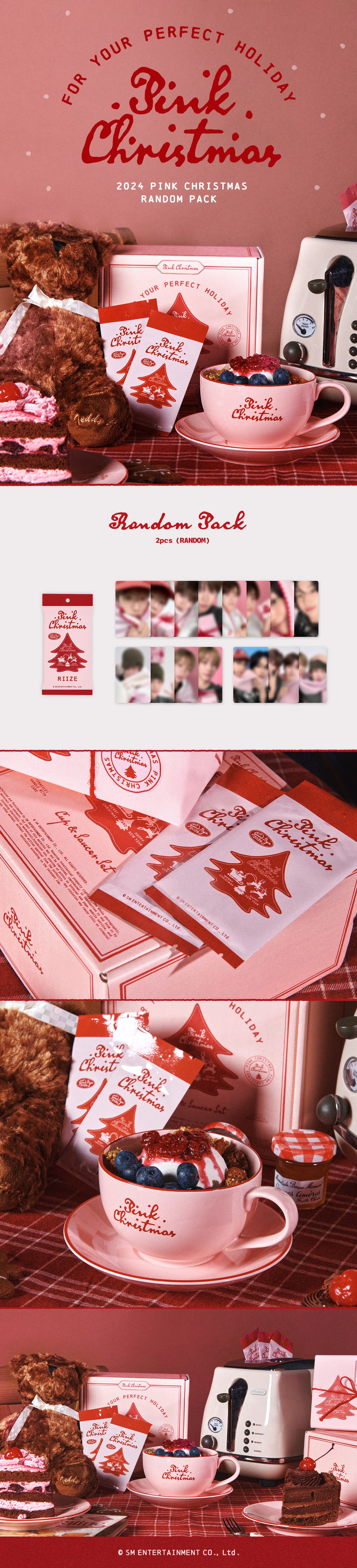 [PRE-ORDER] RIIZE OFFICIAL MD 2024 PINK CHRISTMAS PHOTO CARD RANDOM PACK