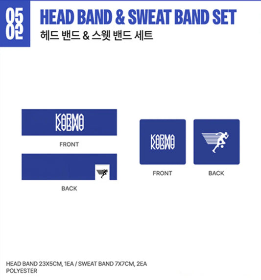 [PRE-ORDER] Stray Kids <KARMA> POP-UP STORE OFFICIAL MD HEAD BAND & SWEAT BAND SET