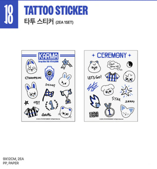 [PRE-ORDER] Stray Kids <KARMA> POP-UP STORE OFFICIAL MD TATTOO STICKER