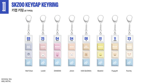 [PRE-ORDER] Stray Kids <KARMA> POP-UP STORE OFFICIAL MD SKZOO KEYCAP KEYRING
