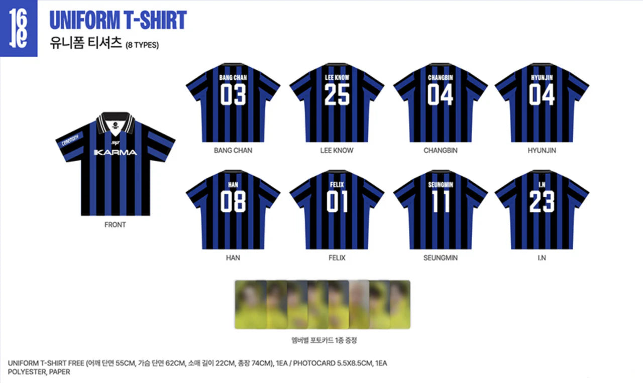 [PRE-ORDER] Stray Kids <KARMA> POP-UP STORE OFFICIAL MD UNIFORM T-SHIRT