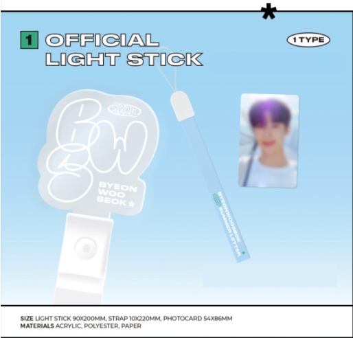 [PRE-ORDER] BYEON WOO SEOK FANMEETING TOUR SUMMER LETTER OFFICIAL MD LIGHT STICK