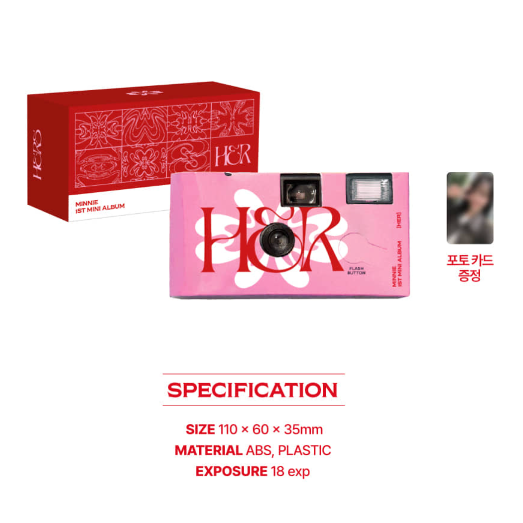 [PRE-ORDER EVENT] (G)I-DLE MINNIE HERS POP-UP STORE OFFICIAL MD FILM CAMERA