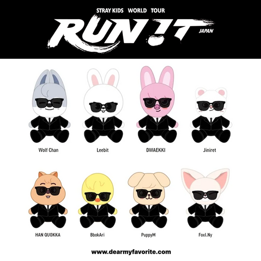 [PRE-ORDER EVENT] Stray Kids World Tour RUN IT JAPAN OFFICIAL MD SOFT TOY PLUSH