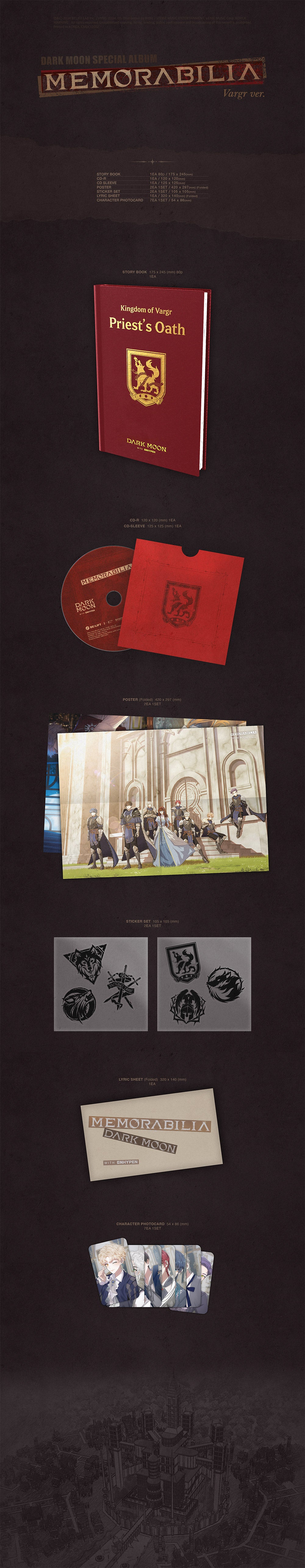 [PRE ORDER BENEFIT] ENHYPEN DARK MOON SPECIAL ALBUM MEMORABILIA (Vargr ver.)