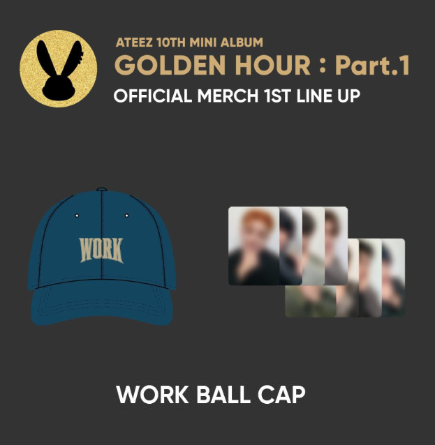 ATEEZ GOLDEN HOUR: Part.1 OFFICIAL MD WORK BALL CAP