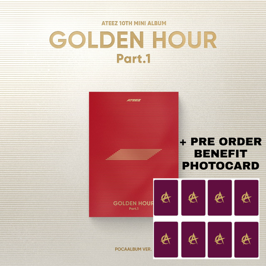 [PRE ORDER BENEFIT] ATEEZ 10th Mini Album GOLDEN HOUR : Part.1 POCAALBUM