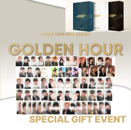 [PRE ORDER BENEFIT] ATEEZ 10th Mini Album GOLDEN HOUR : Part.1