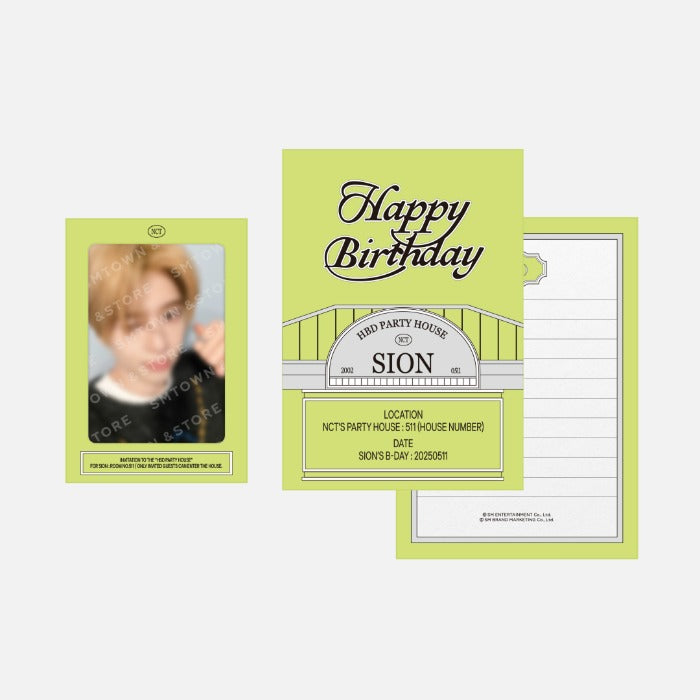 NCT SION OFFICIAL MD ARTIST BIRTHDAY PARTY CARD