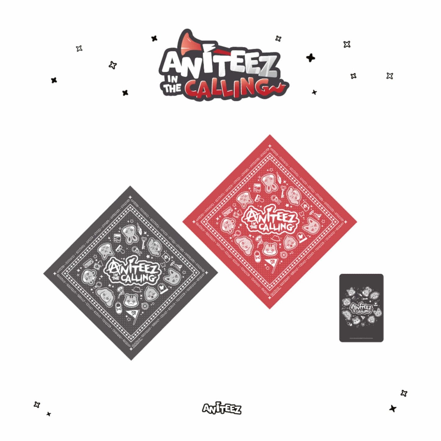 [FAST DELIVERY] ATEEZ X ANITEEZ IN THE CALLING OFFICIAL MD BANDANA