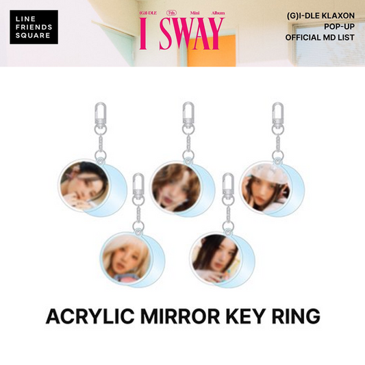 [PRE-ORDER] (G)I-DLE KLAXON POP-UP OFFICIAL MD ACRYLIC MIRROR KEY RING