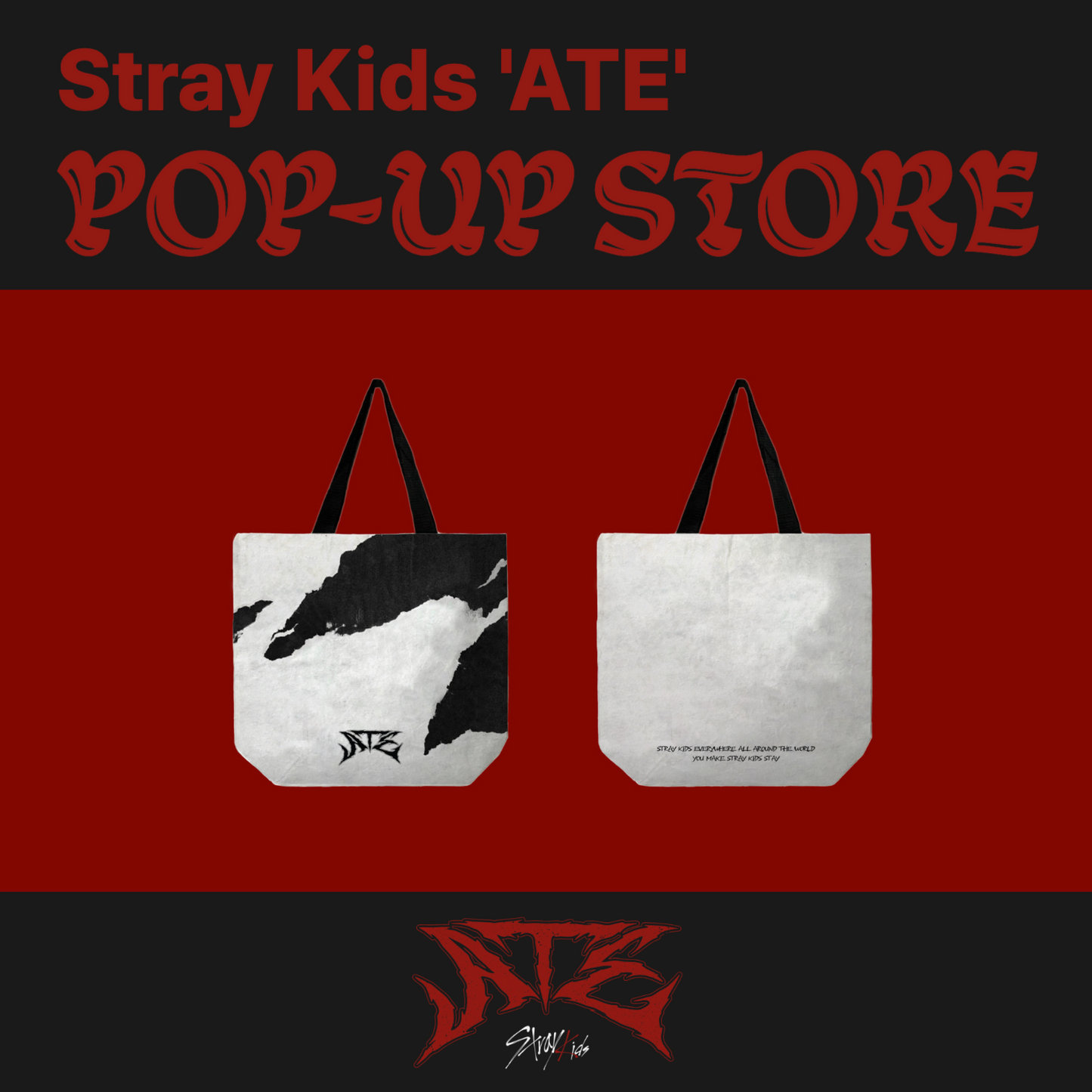 Stray Kids ATE POP-UP STORE OFFICIAL MD REUSABLE BAG