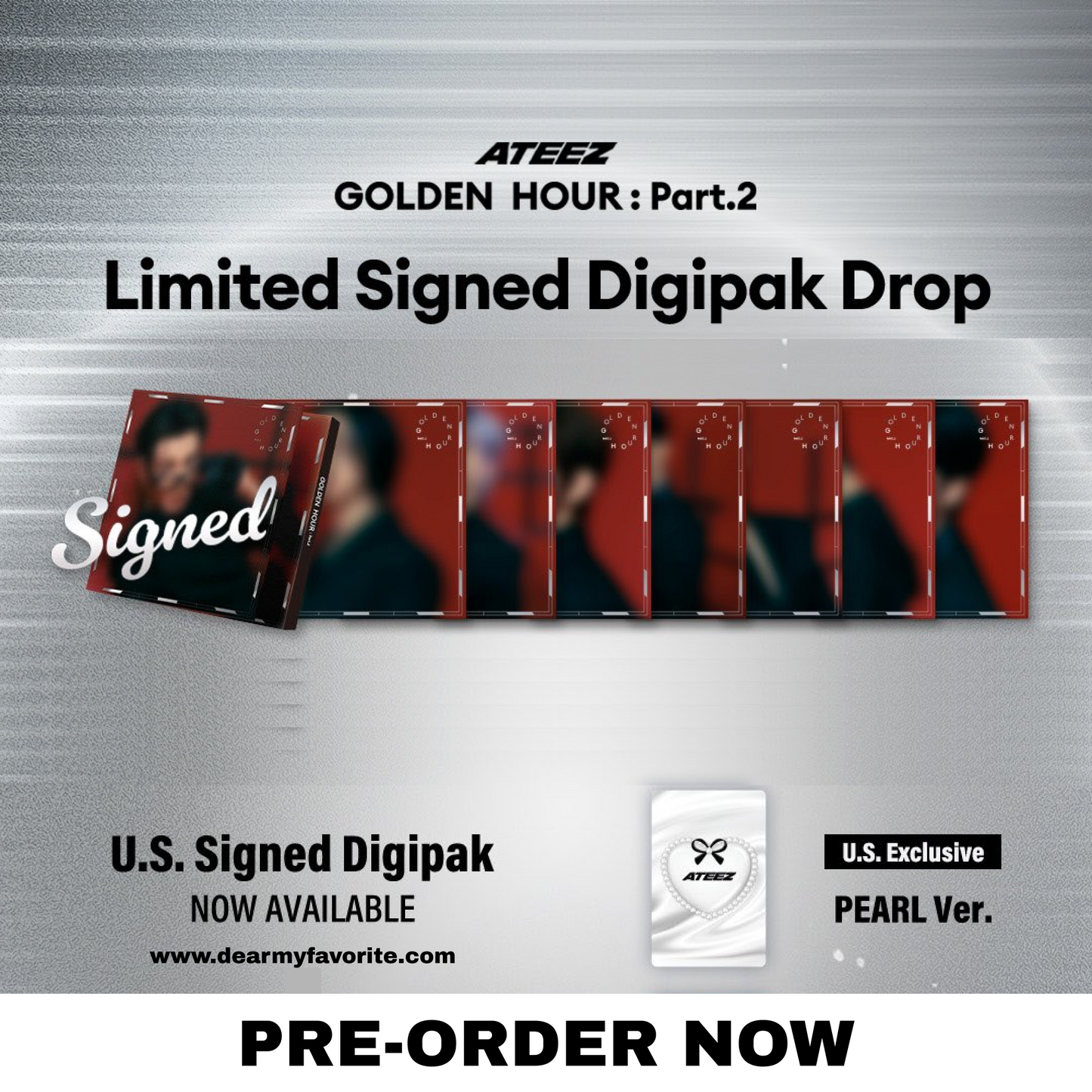 [PRE-ORDER] *SIGNED* ATEEZ GOLDEN HOUR : Part.2 Digipak ver. (Random)