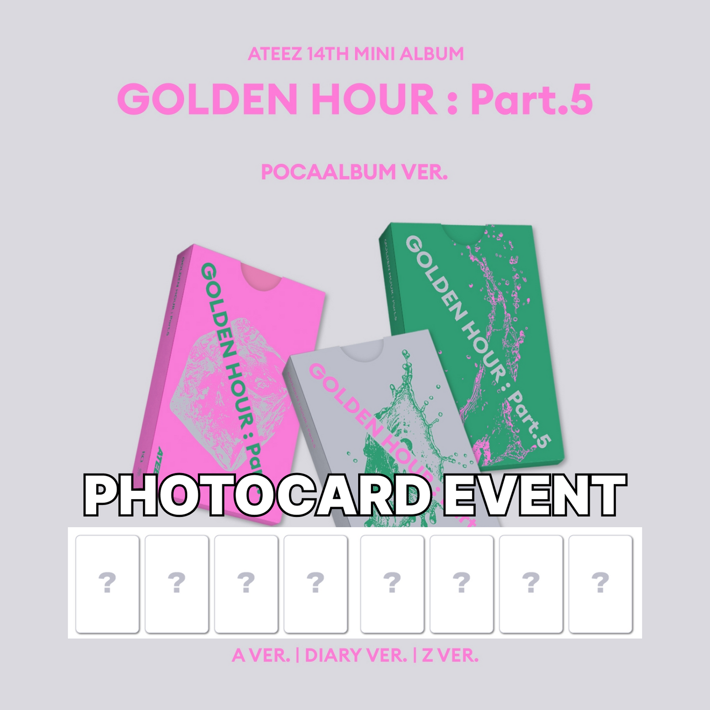 [PRE-ORDER BENEFIT] ATEEZ 14TH MINI ALBUM GOLDEN HOUR : Part.5 (POCAALBUM)