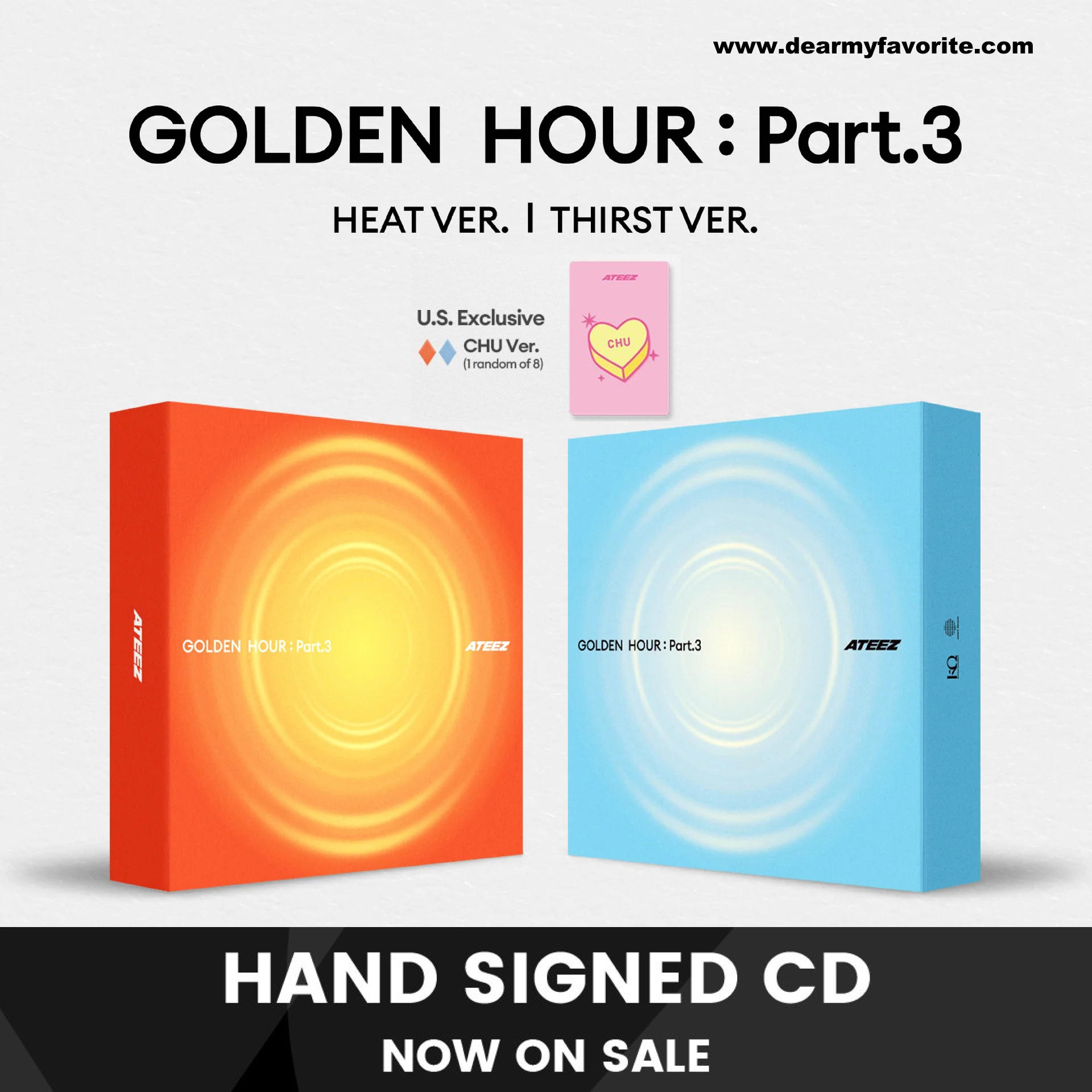 PRE-ORDER] *SIGNED* ATEEZ 12th Mini Album GOLDEN HOUR : Part.3