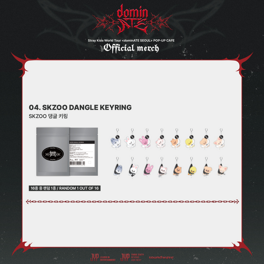 [PRE-ORDER] Stray Kids World Tour dominATE SEOUL POP-UP OFFICIAL MD SKZOO DANGLE KEYRING