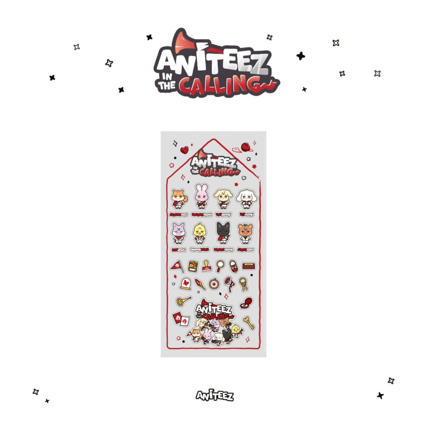 [FAST DELIVERY] ATEEZ X ANITEEZ IN THE CALLING OFFICIAL MD EPOXY STICKER
